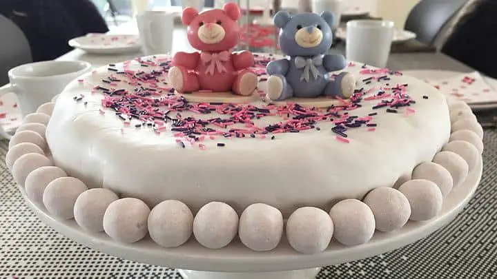 twin baby shower cake