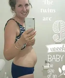 twin pregnancy belly week by week