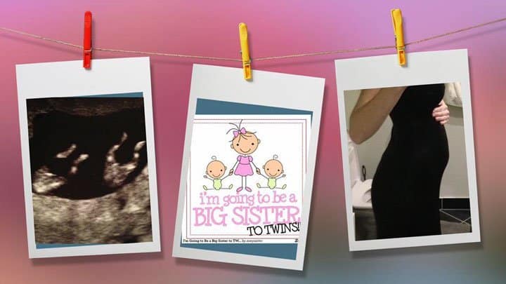 twin pregnancy announcement