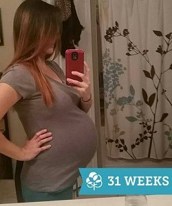 twin pregnancy belly