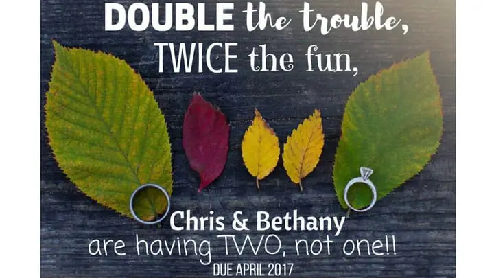 twin pregnancy announcement