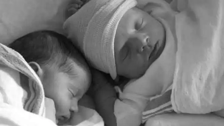 twins born at 36 weeks sleeping
