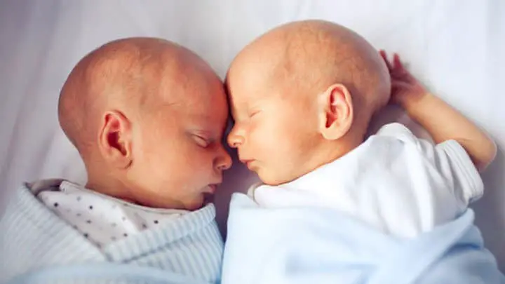 Identical twin babies