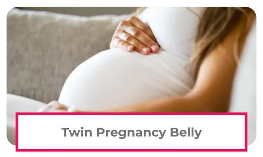 A collection of twin pregnancy bell pictures. 