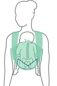 Recommended way of carrying baby in harness to avoid hip dysplasia or dislocation