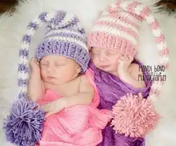 elf Christmas hats for twins