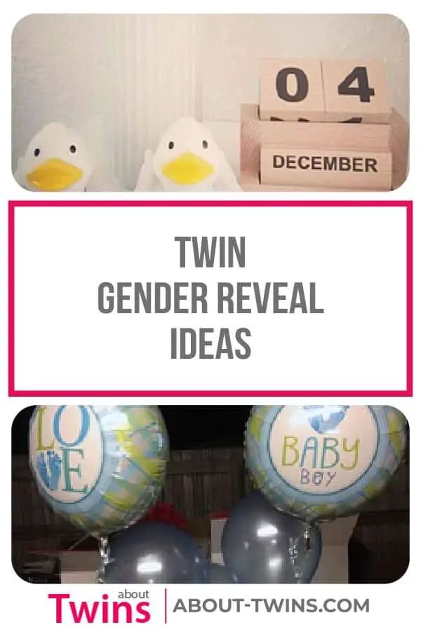 A collection of twin gender reveal ideas. 